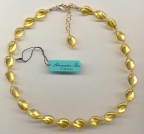 "Baby: Gold Foil & Crystal Necklace